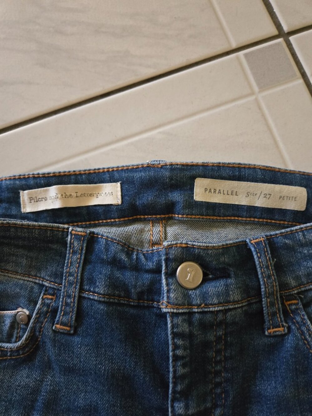 Pilcro and the Letterpress Anthropologie High Rise Cropped Bootcut Jeans 27P - Picture 4 of 5